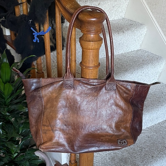 BED STU Perfect Fall Brown Leather Cersei Tote Bag - Picture 4 of 17